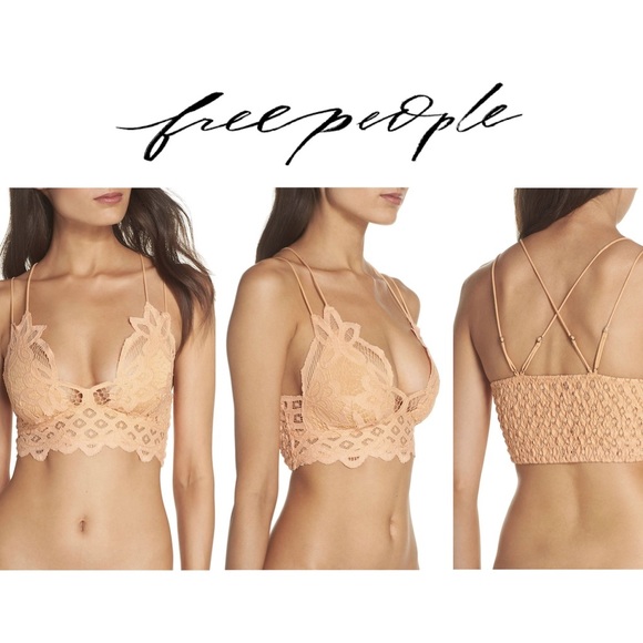Free People Other - Free People Lace Bralette in Peach